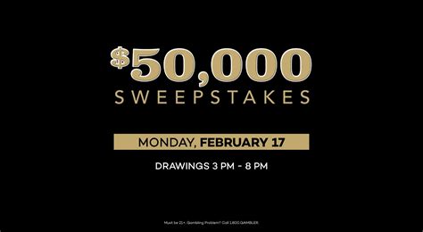 $50,000 Sweepstakes.